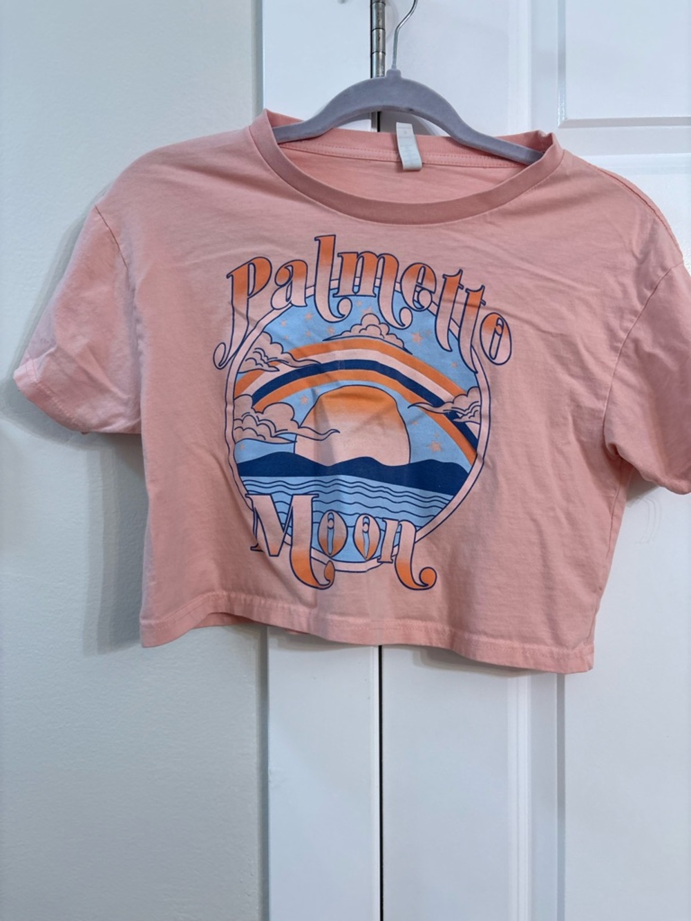 Palmetto Moon Pink Graphic Crop Tee